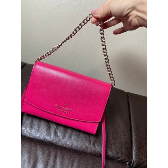 NWT Kate Spade Pink Ruby Carson Convertible Crossbody Saffiano Leather - Picture 2 of 6